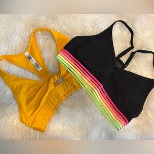 Pink Victoria’s Secret Sports Bra Racerback Bundle Sz Medium